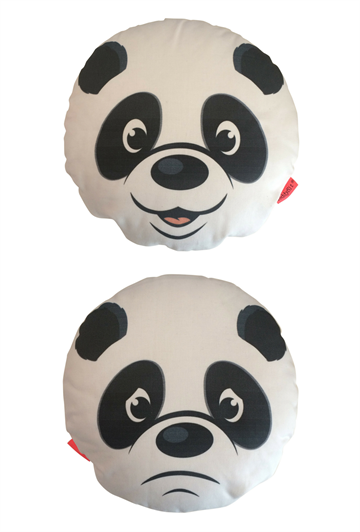 Panda 'Glad/Ked af det' krammepude